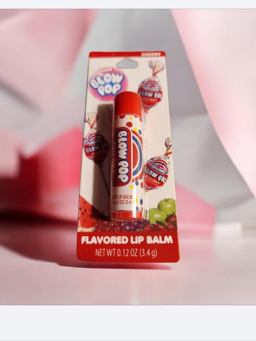 Blow Pop Cherry Flavored Lip Balm — Red Hydrating Balm